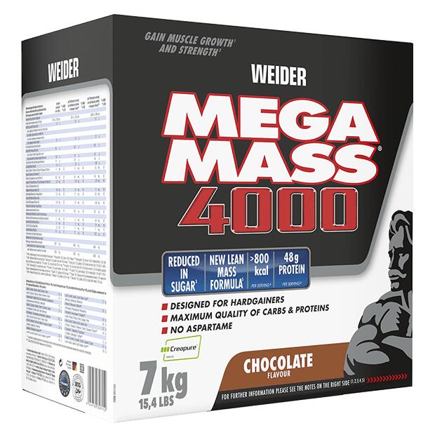 WEIDER Weider Mega Mass 4000 (7000g) Chocolate - Aumento di peso - Con creatina