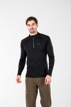 Astro - męska koszulka 100% wełna merino z zamkiem (195 g/m²)