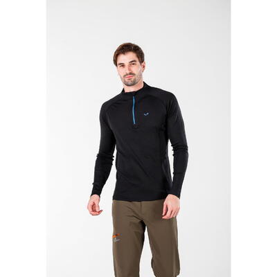 Astro - męska koszulka 100% wełna merino z zamkiem (195 g/m²)