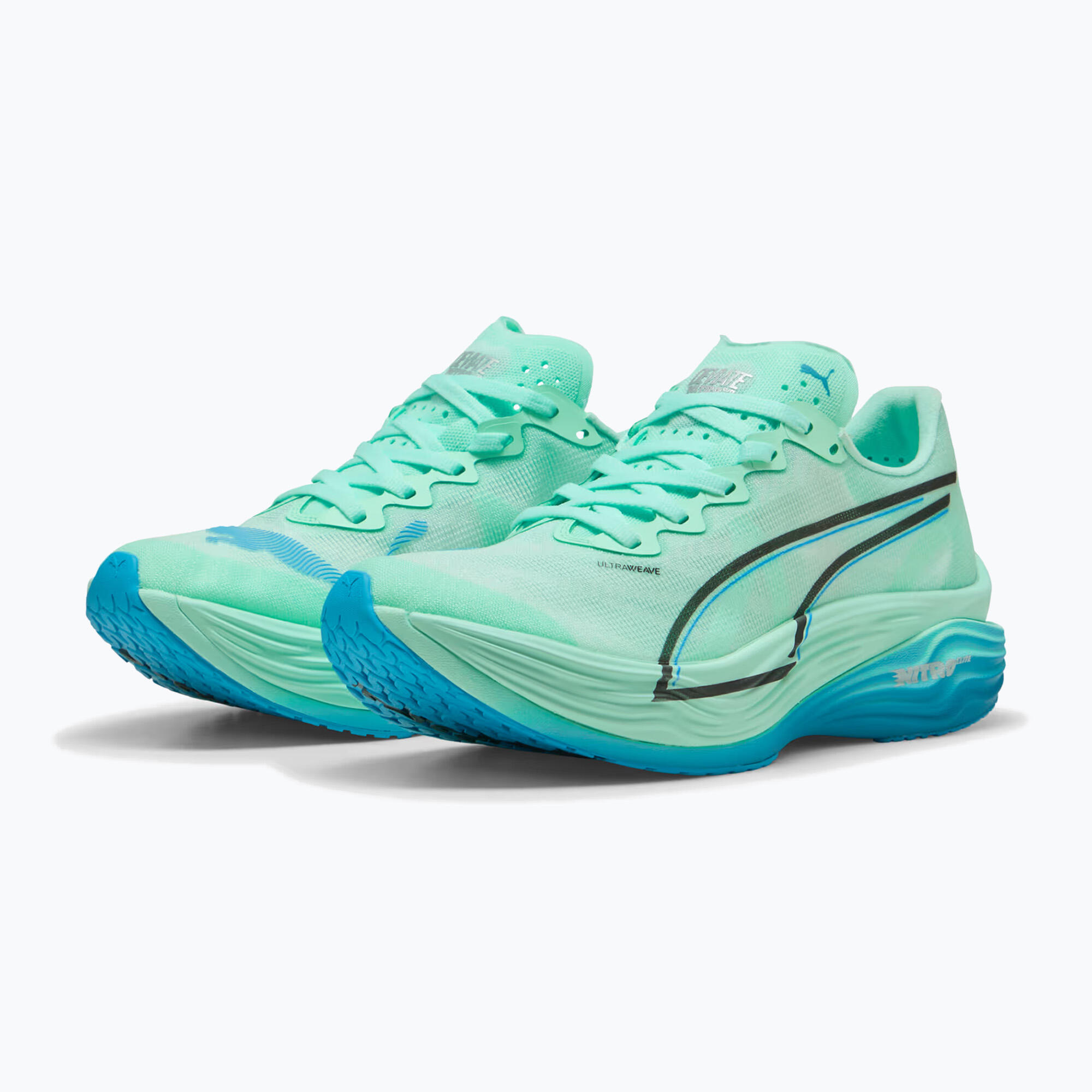 Puma Deviate Nitro Elite 3 Scarpe da Running Uomo Verde/Blu 4/5