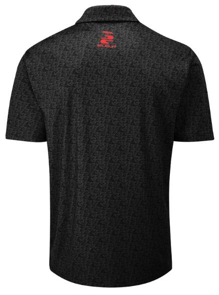 Polo da golf Fireballs by Stuburt Sergio LIV Golf Uomo, Nero 3/3