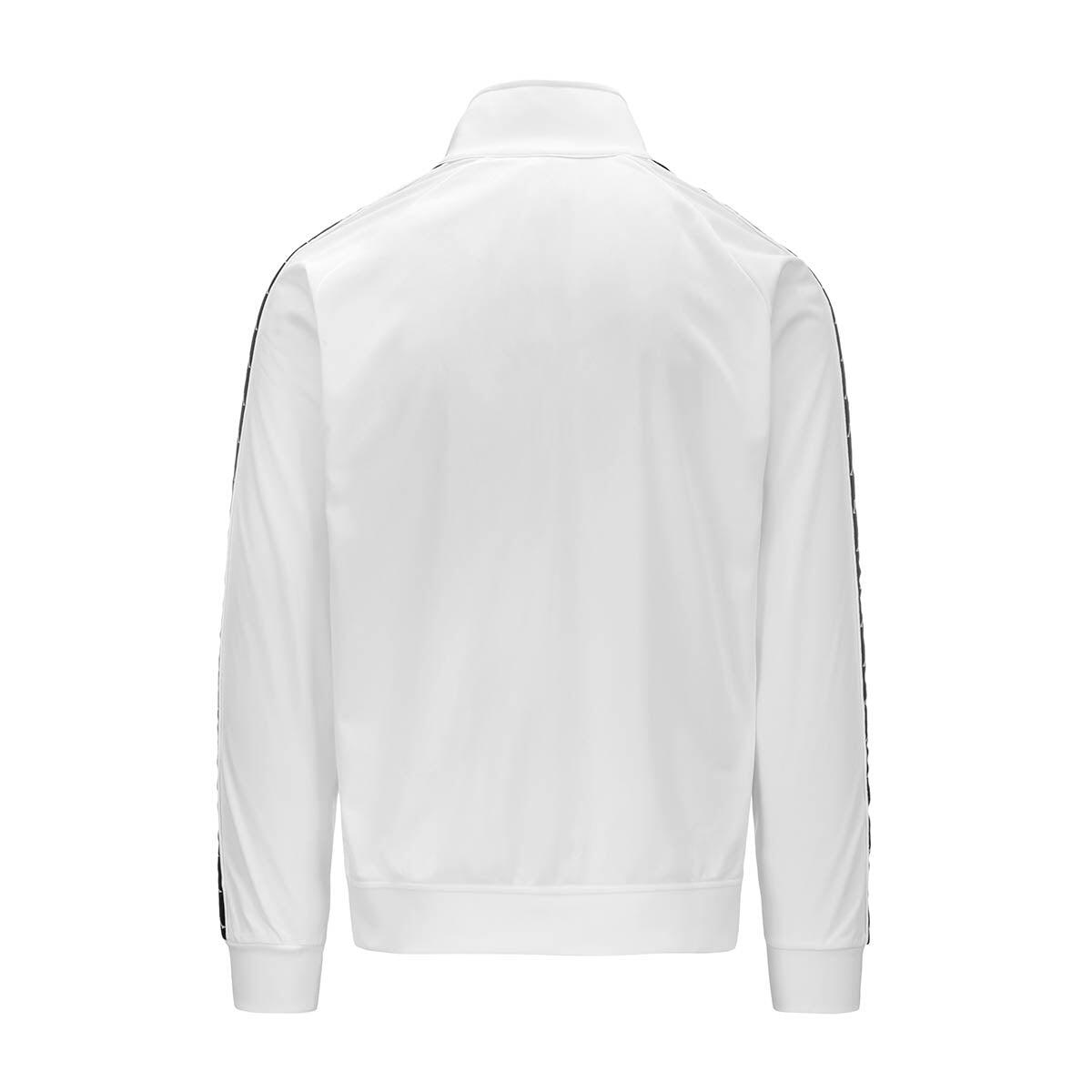 Felpa con zip da uomo in poliestere bianco da streetwear sportivo 5/7