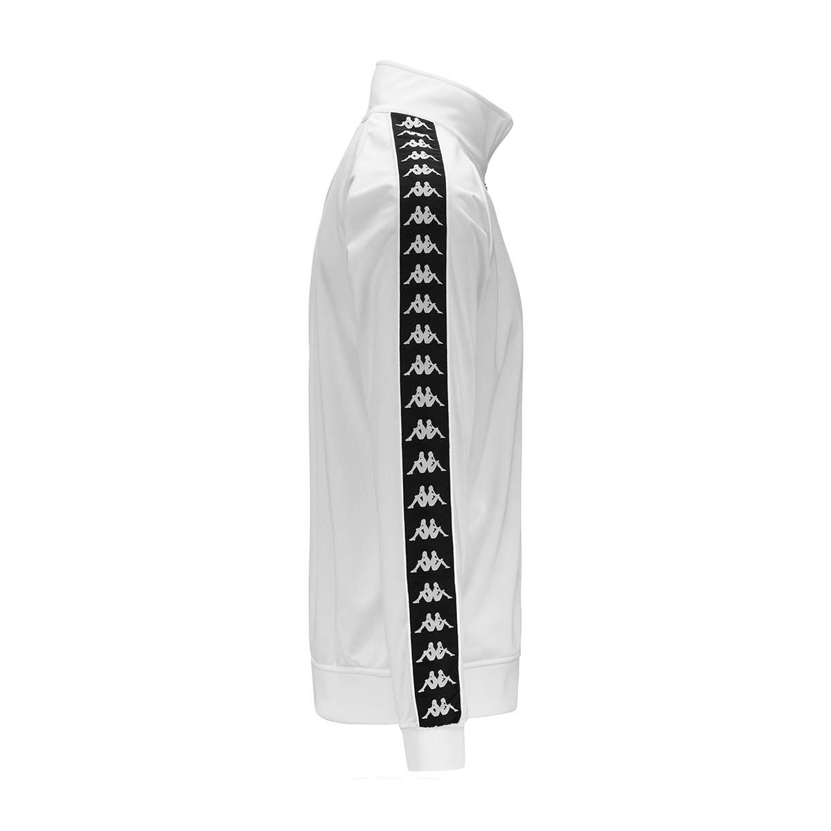Felpa con zip da uomo in poliestere bianco da streetwear sportivo 4/7