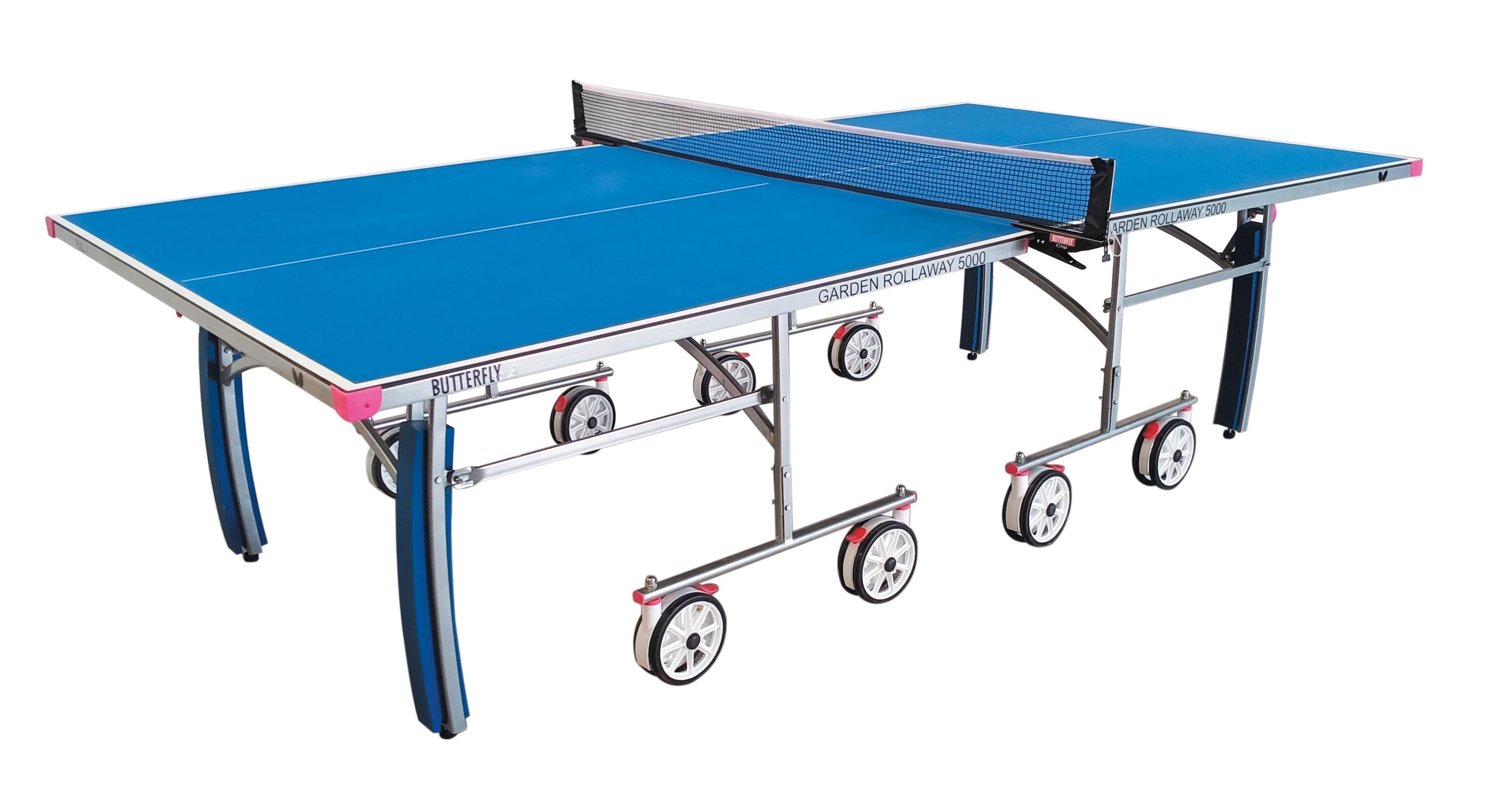 Butterfly Garden Rollaway 5000 Table Tennis Table - Blue 1/5