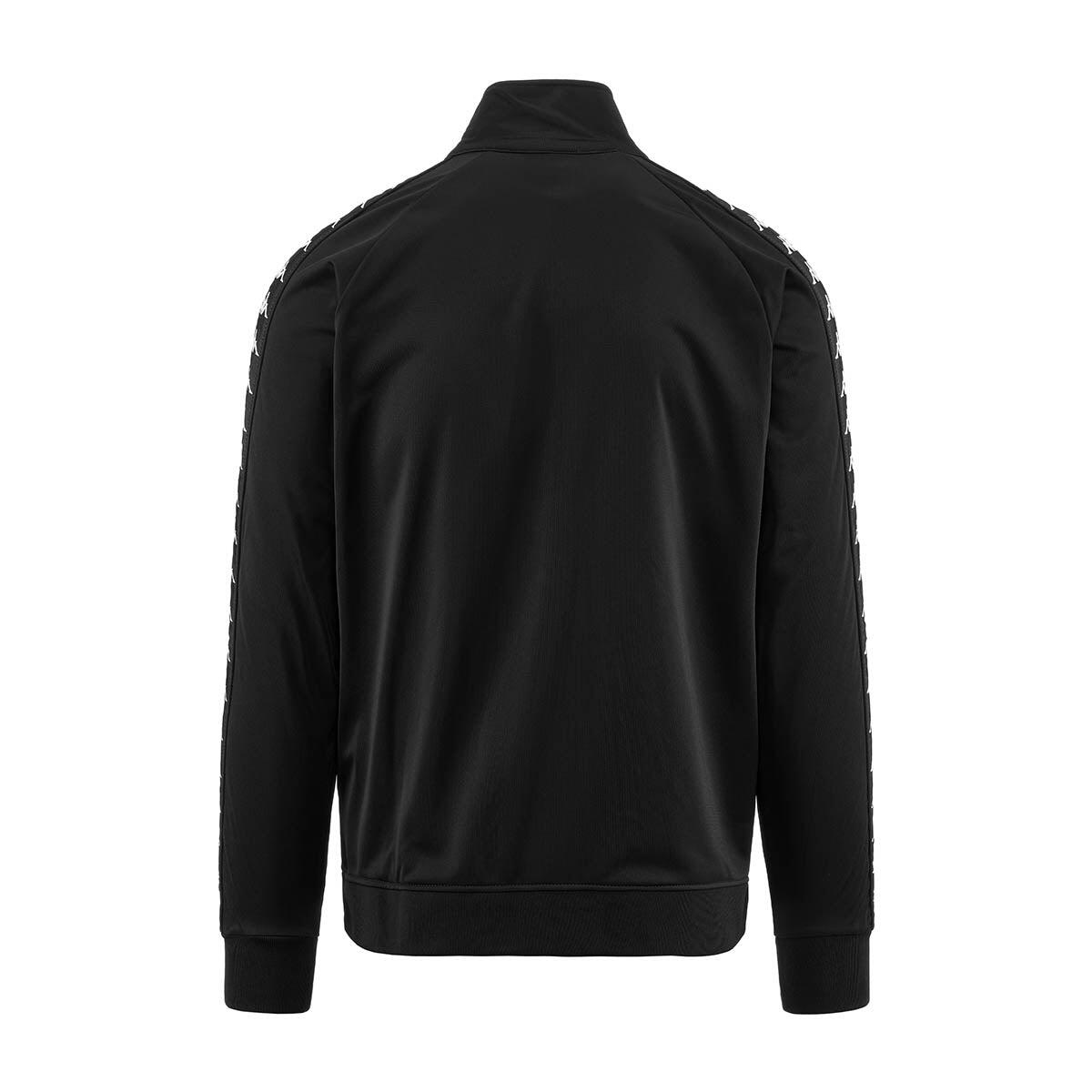 Felpa con zip da uomo in poliestere nero da streetwear sportivo 5/7