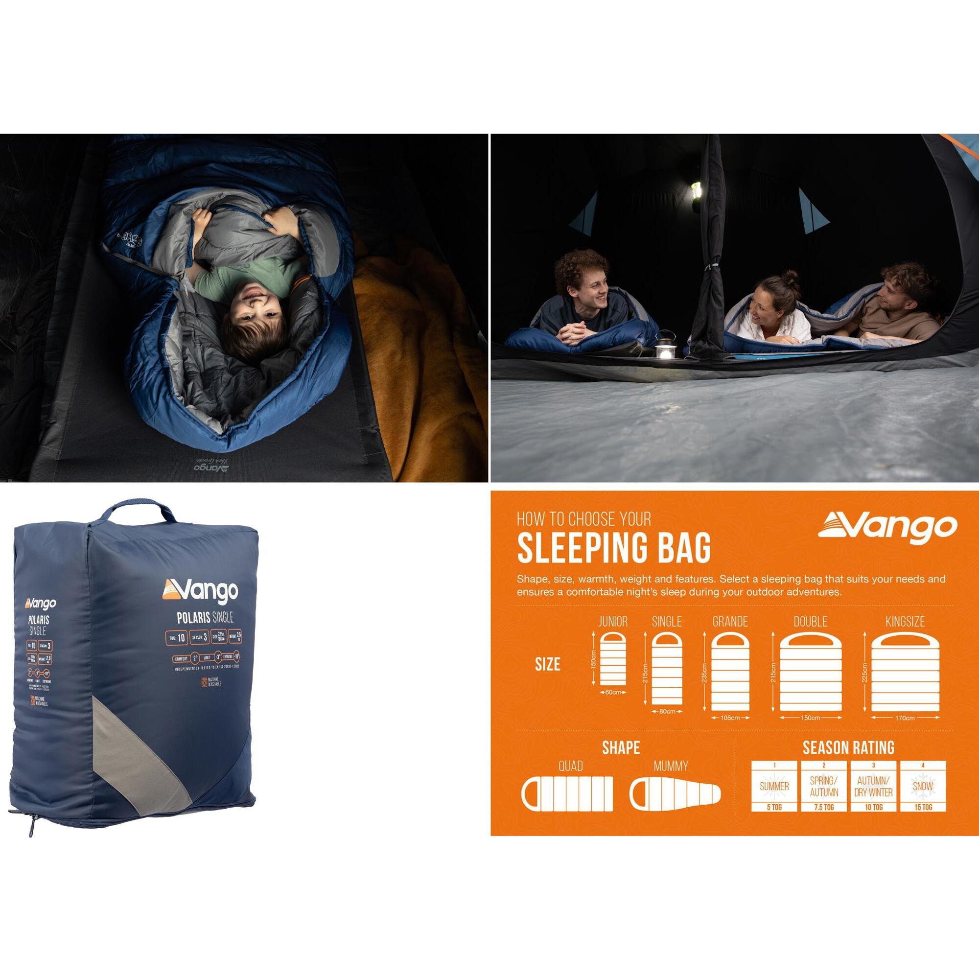 Śpiwór jednoosobowy niebieski Vango Polaris Single 4/7