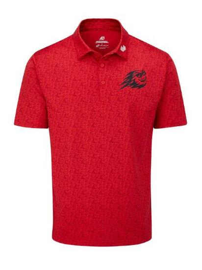 Polo de golf pour hommes Fireballs by Stuburt Sergio LIV Golf, rouge
