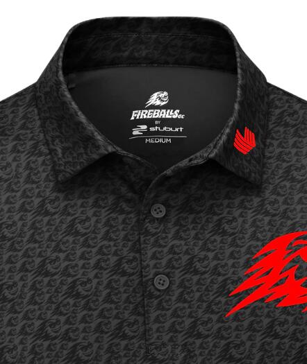 Polo da golf Fireballs by Stuburt Sergio LIV Golf Uomo, Nero 2/3