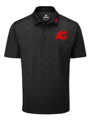 Polo da golf Fireballs by Stuburt Sergio LIV Golf Uomo Nero