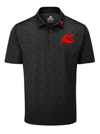 Polo de golf pour hommes Fireballs by Stuburt Sergio LIV Golf, rouge