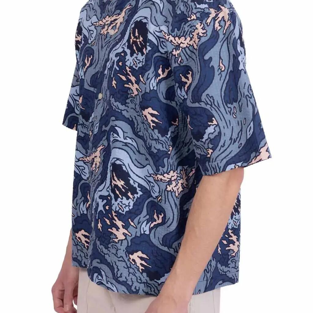 Timberland men's short-sleeved printed cotton shirt