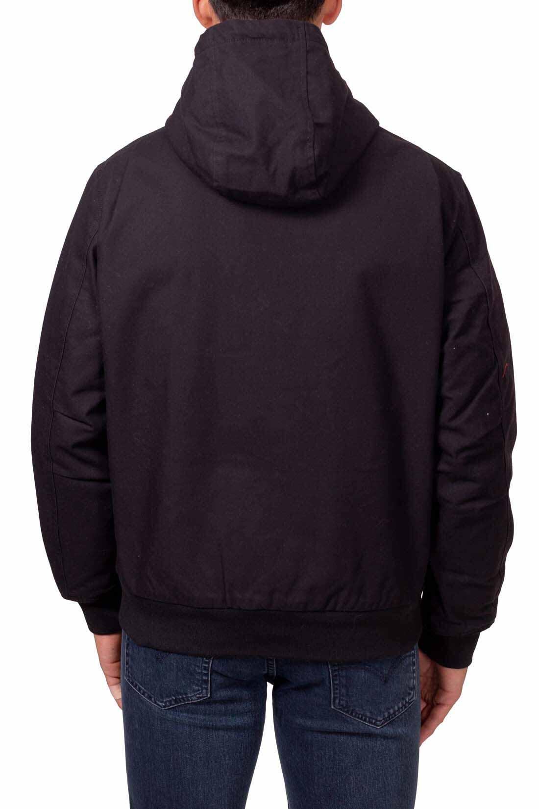 Giubbotto imbottito uomo - design felpa - nero 3/7