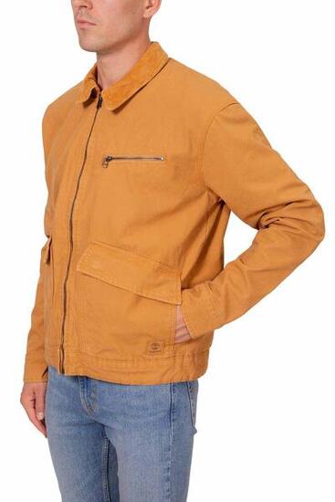 Giacca imbottita uomo in tela délavé strafford