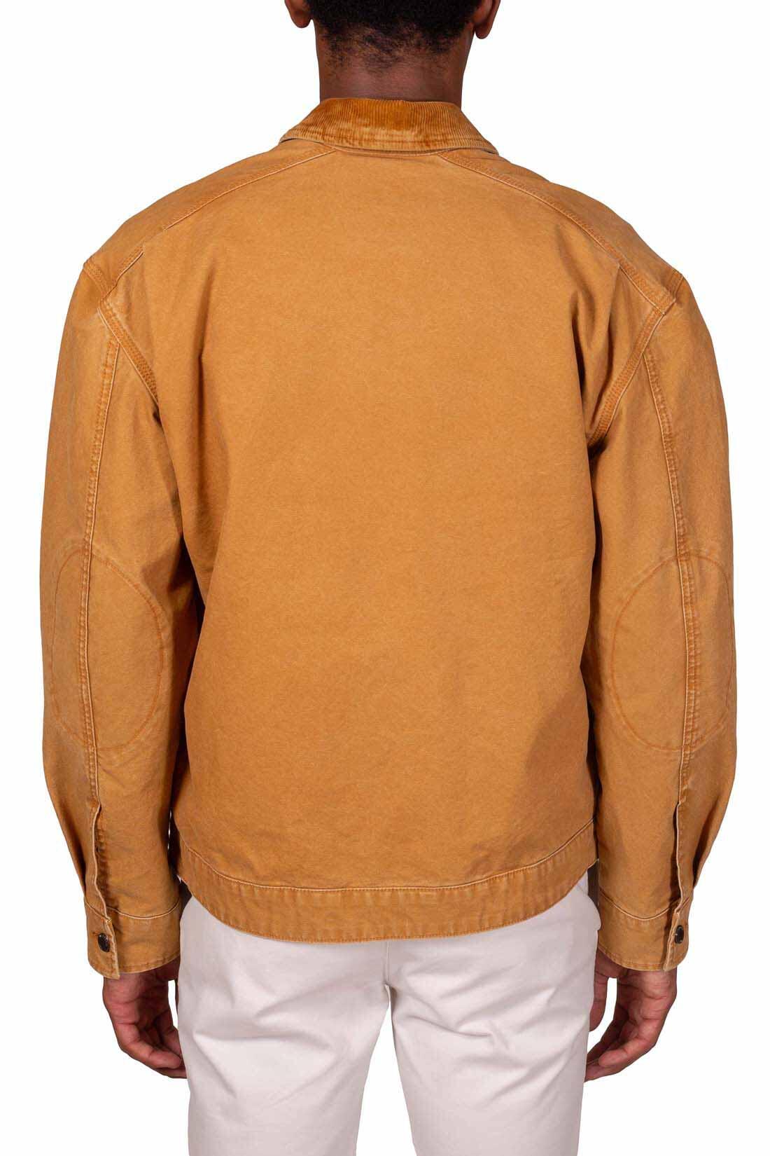 Giacca - sportswear - uomo - canvas imbottita, regular - marrone/azzurro 3/6