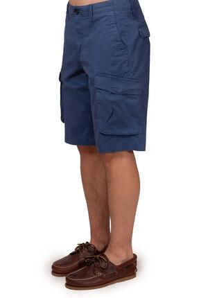 Bermudas cargo - homme - poches cargo, coupe régulière - bleu