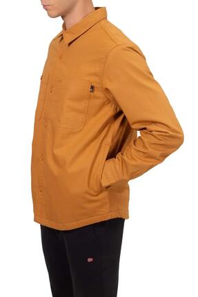 Overshirt gewatteerd - Heren - Tartan fleece voering - Petal Beige/Walnut Brown