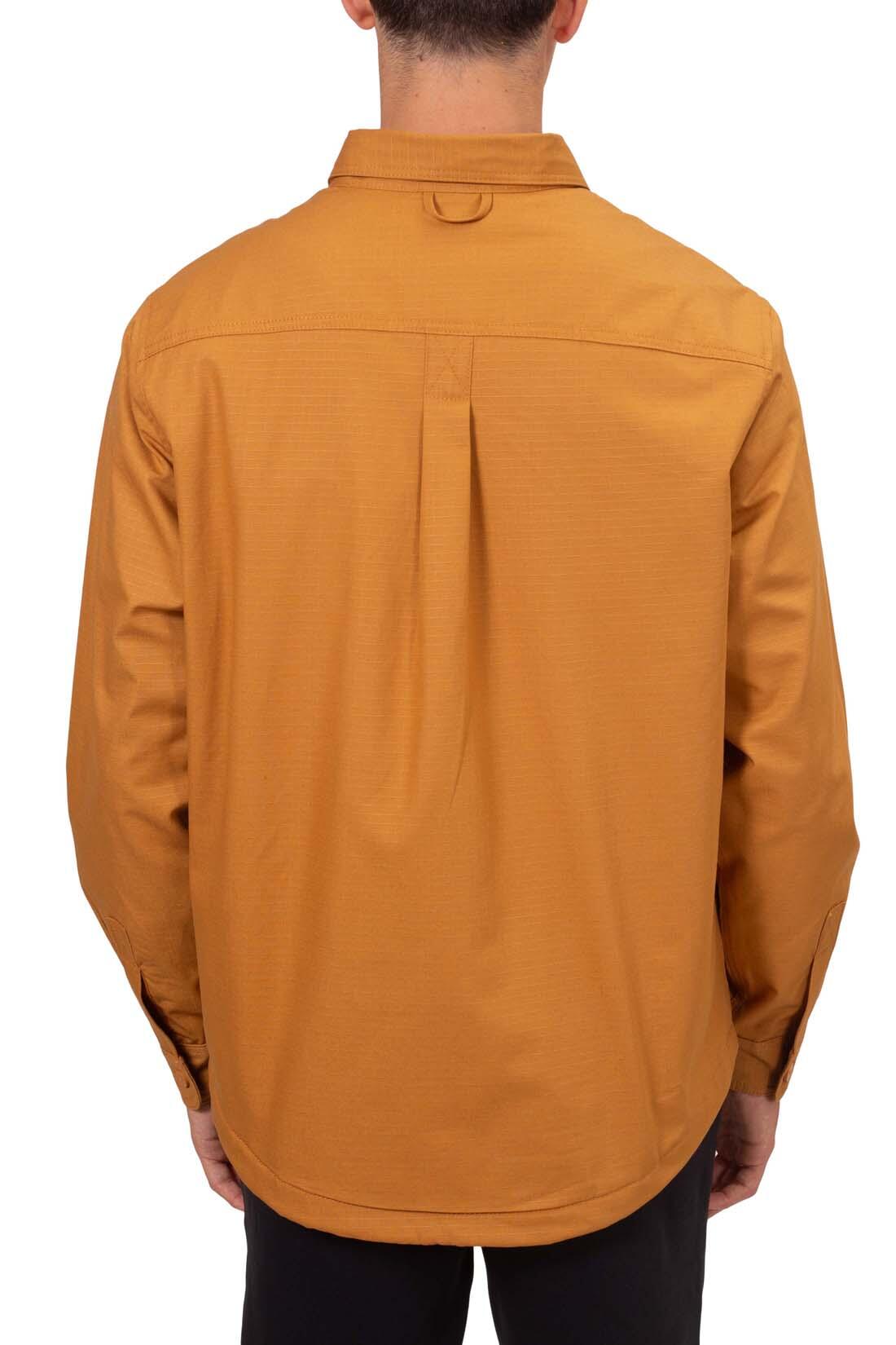 Herren - sport - gewattetes overshirt - tartanfutter - petal beige 3/6