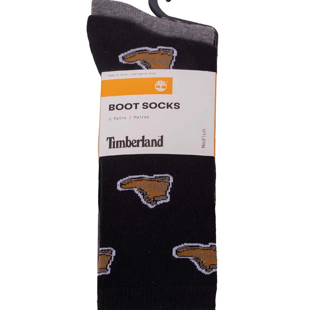 TIMBERLAND Unisex Socks 2-pack - Black