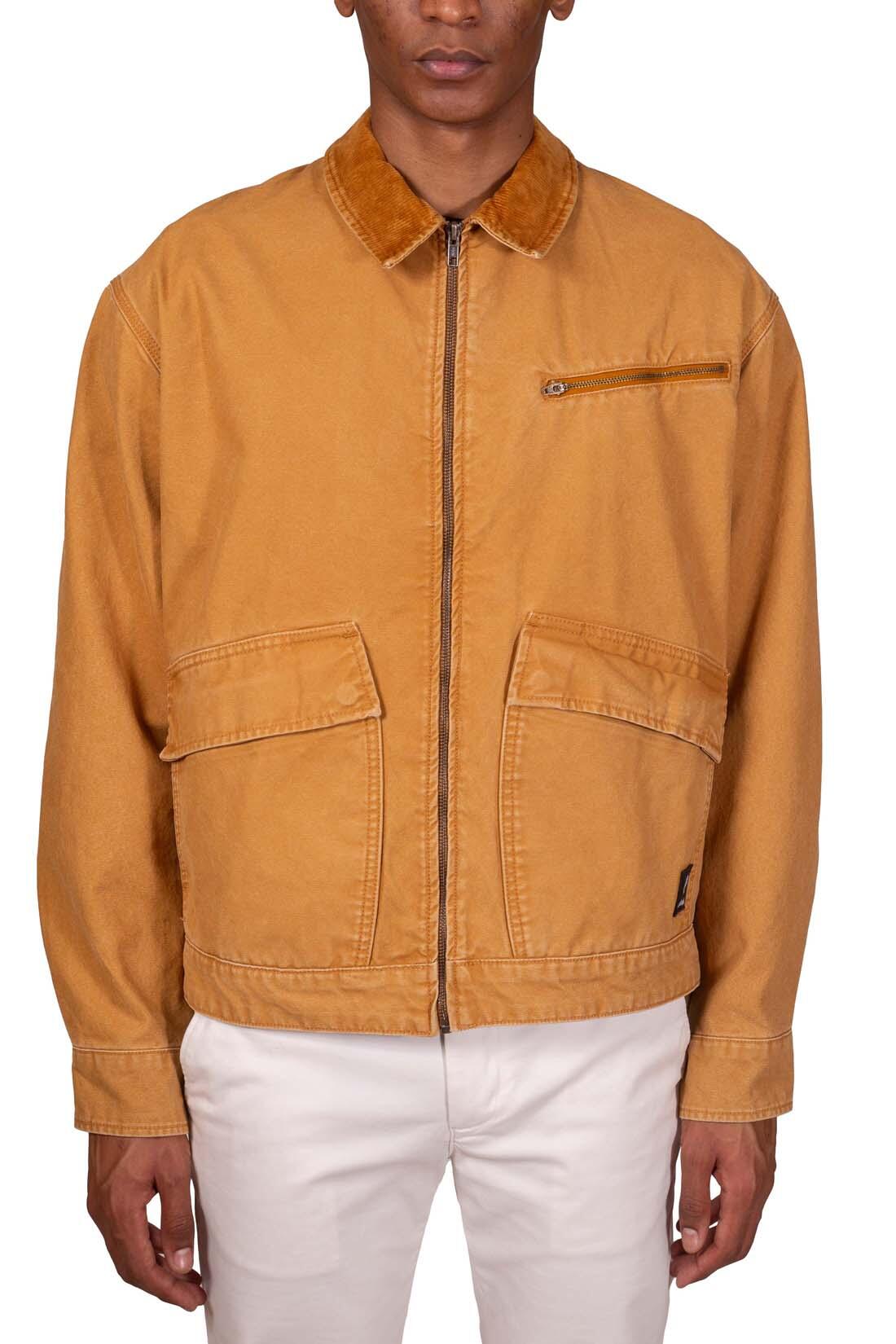 Giacca - sportswear - uomo - canvas imbottita, regular - marrone/azzurro 2/6