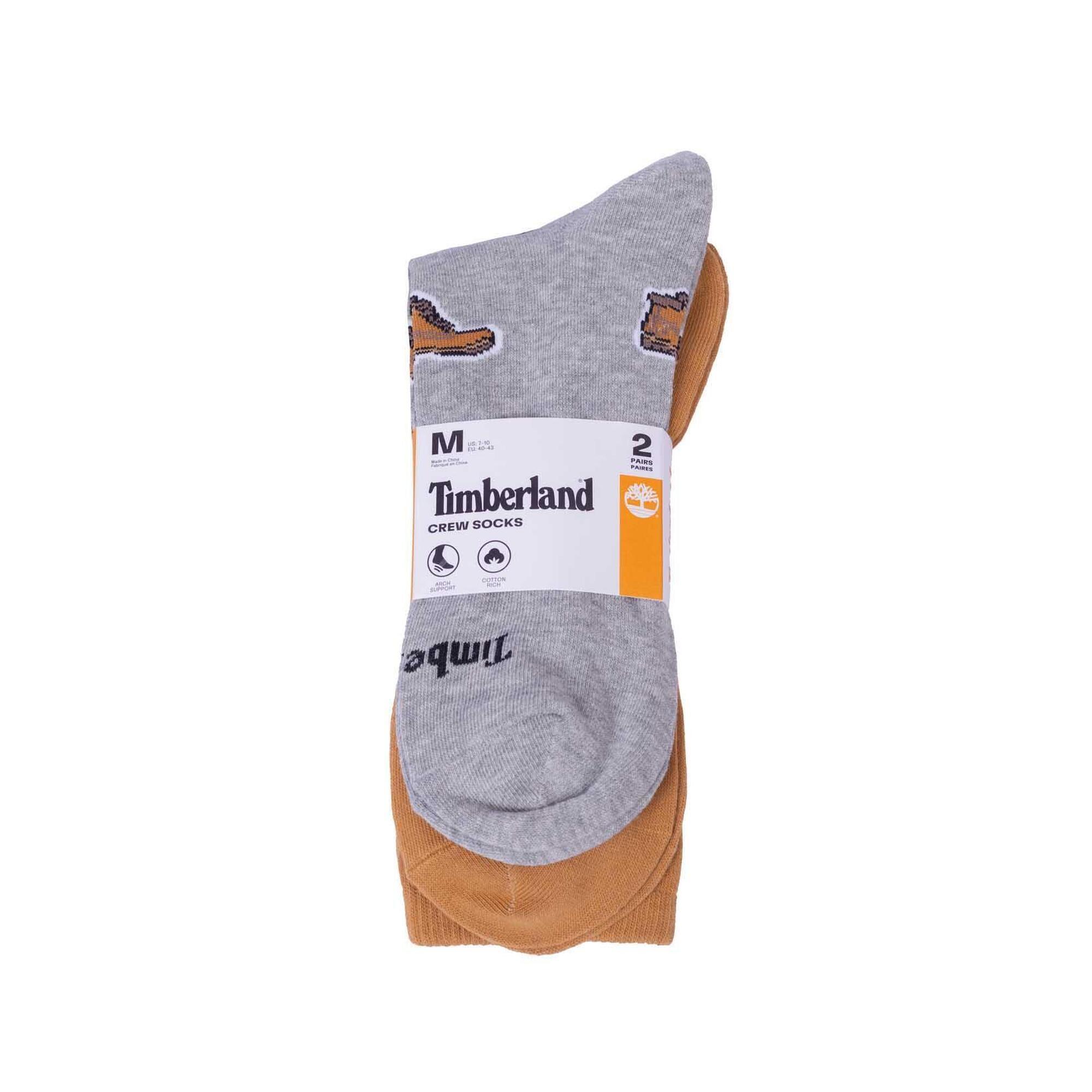 Timberland - Calzini Unisex 2-pack - Chaussettes - Gris|marron - 42 M/l - Decathlon