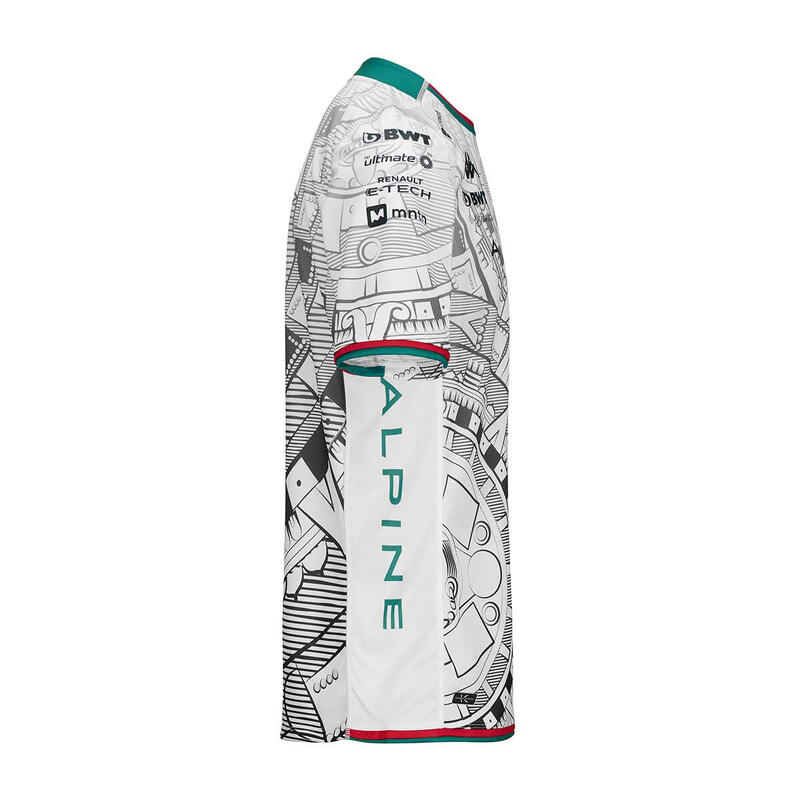Maillot Kombat Blanc Homme Ocon BWT Kappa Alpine F1 Team 2024 | Déstockage Kappa