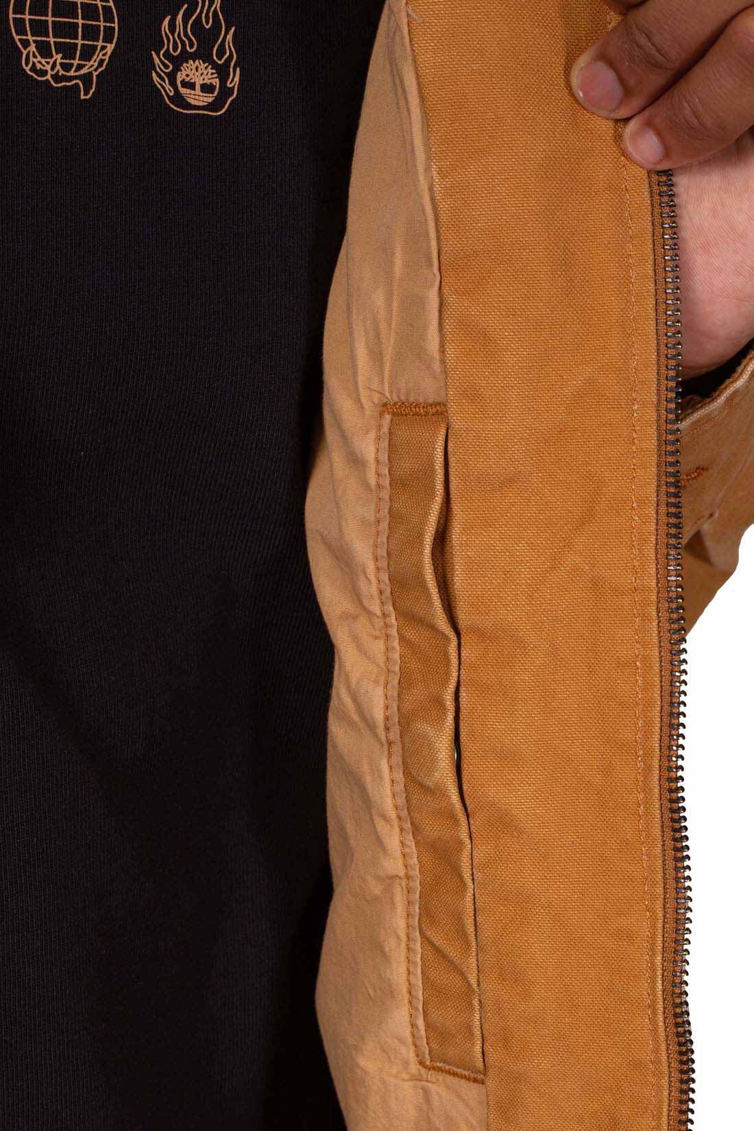 Giacca - sportswear - uomo - canvas imbottita, regular - marrone/azzurro 6/6
