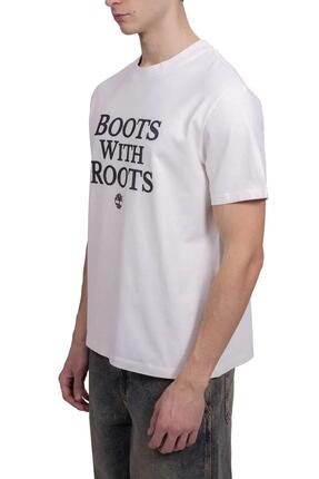 T-shirt - sportswear - Homme - Coupe relaxed - Boots With Roots - Blanc