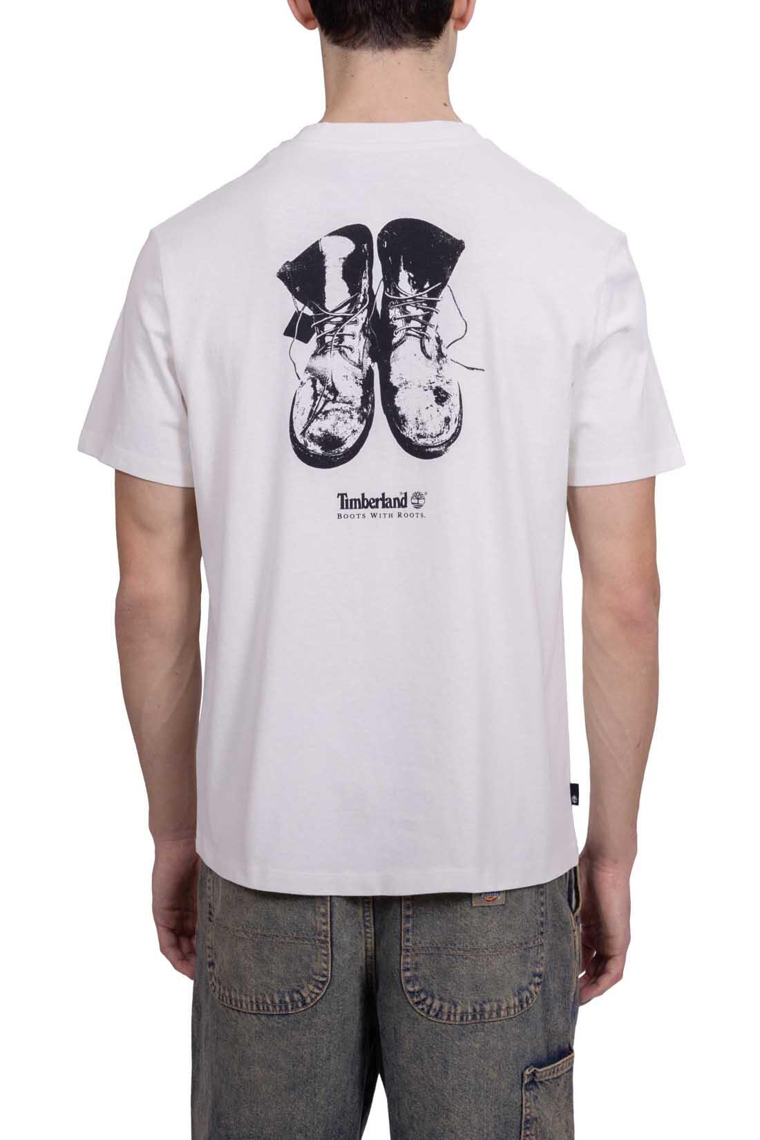 T-shirt - sportswear - Homem - Corte relaxed - Boots With Roots - Branco 3/5