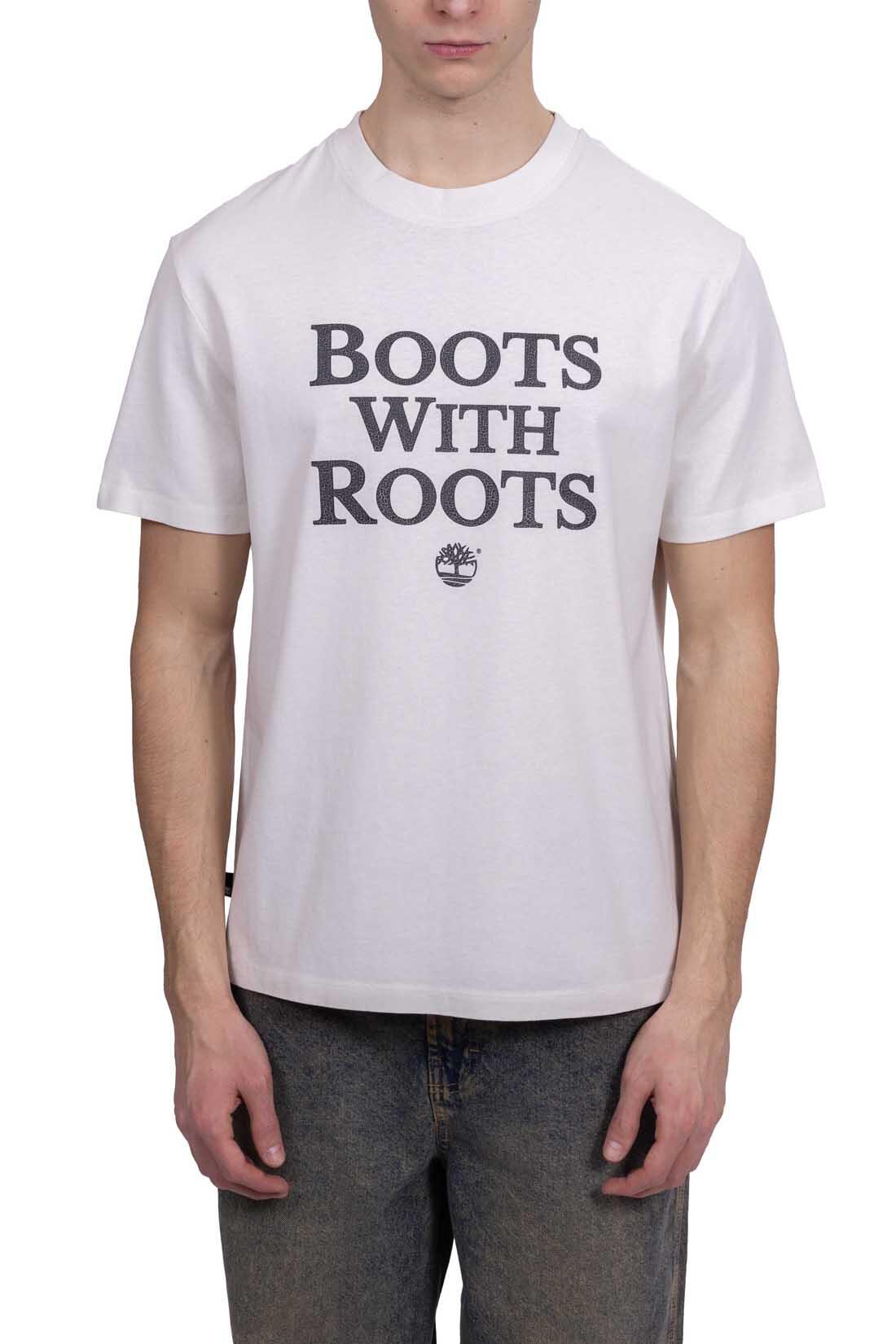 T-shirt - sportswear - Homem - Corte relaxed - Boots With Roots - Branco 2/5