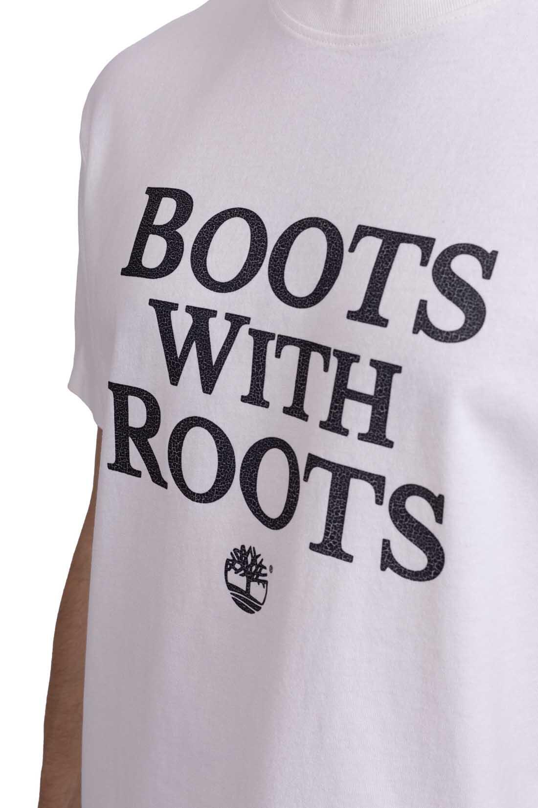 T-shirt - sportswear - Homem - Corte relaxed - Boots With Roots - Branco 4/5