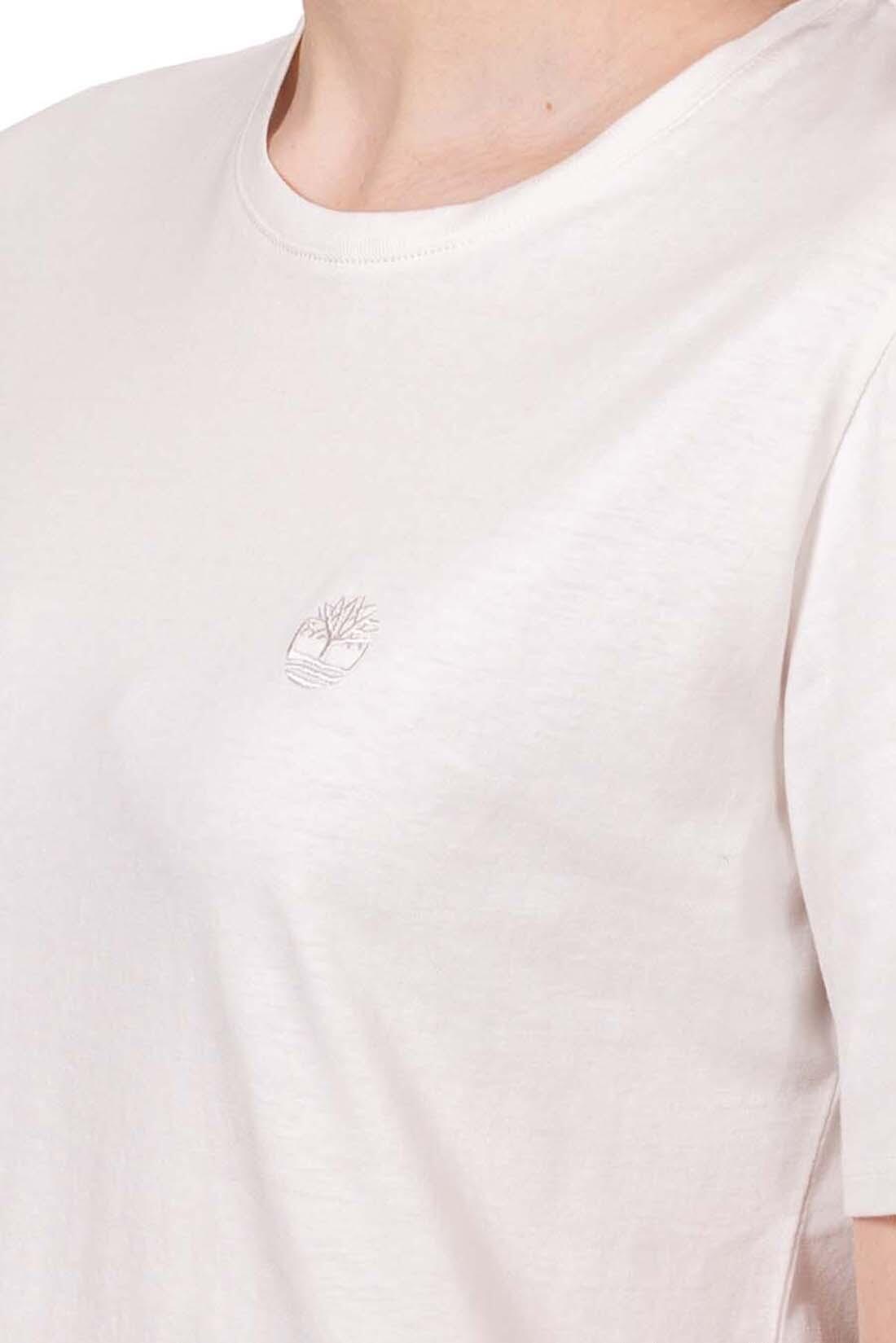 T-shirt - sportswear - mulher - regular 100% algodão - branco 4/5