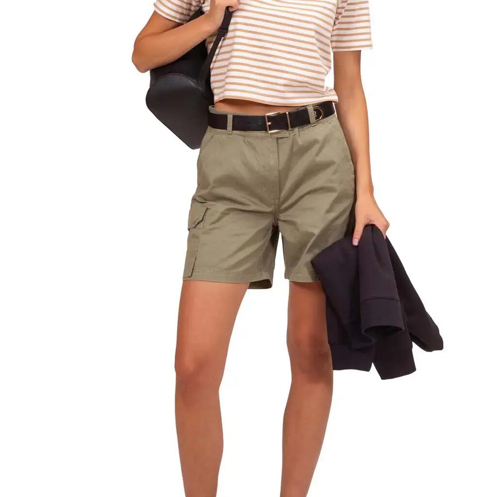 TIMBERLAND Women Slim Fit Striped Crop T-shirt