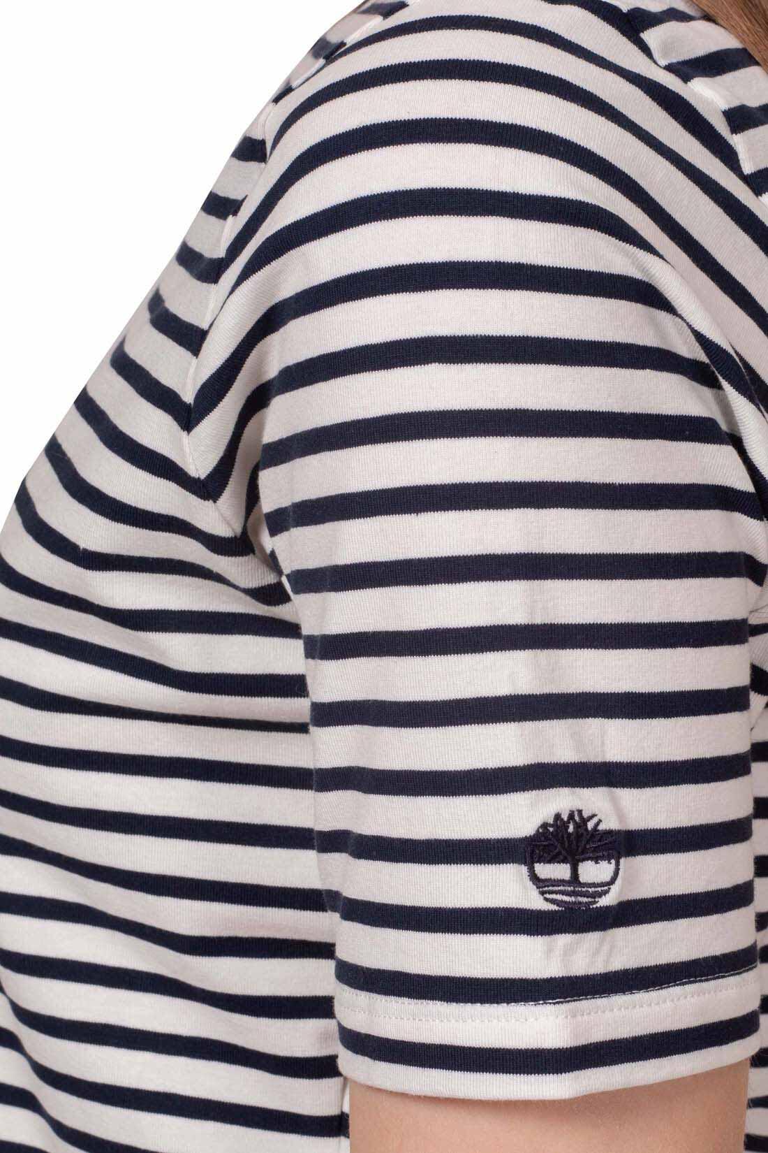 T-shirt donna slim crop a righe 4/5