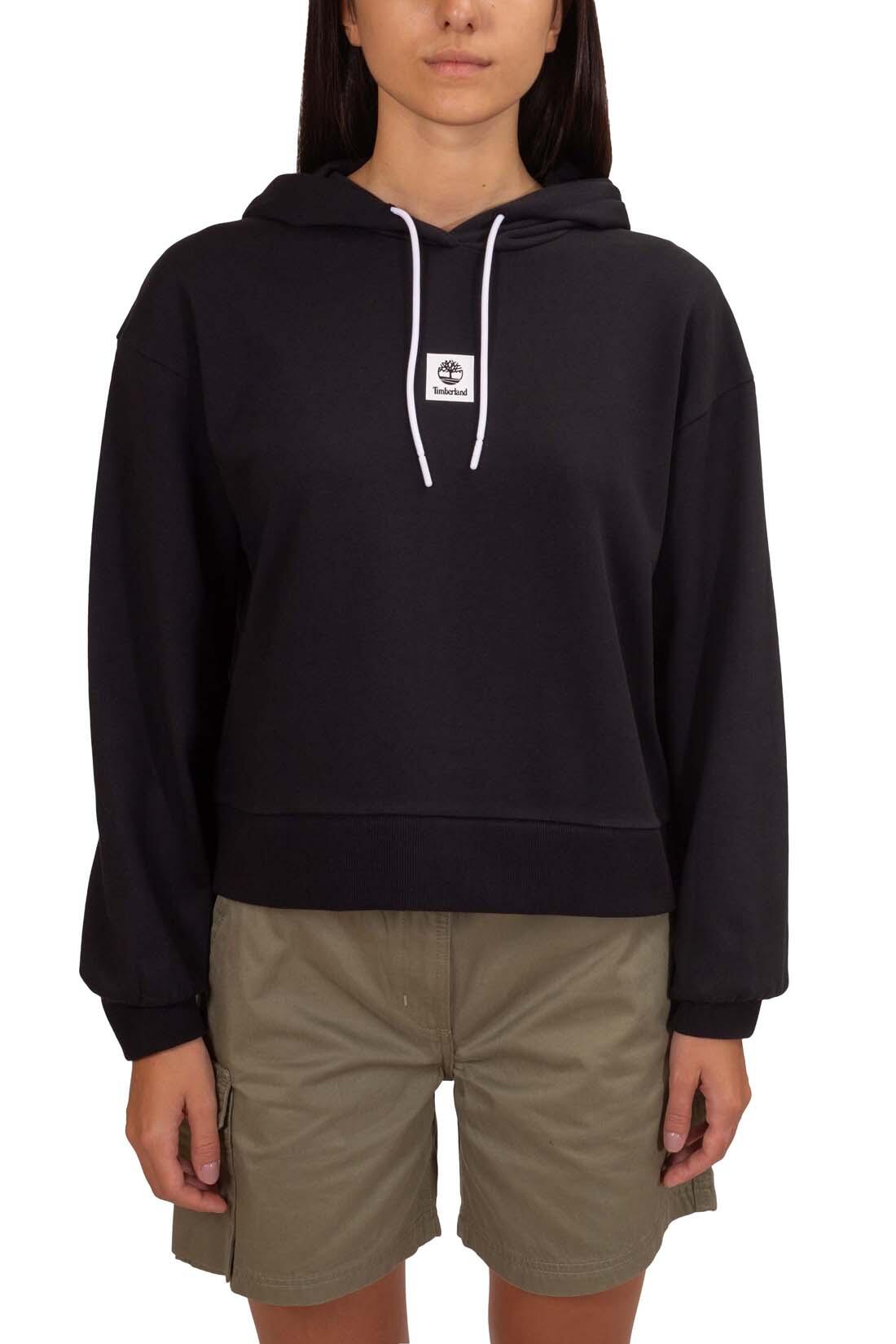 Felpa donna estiva con cappuccio e logo 2/5