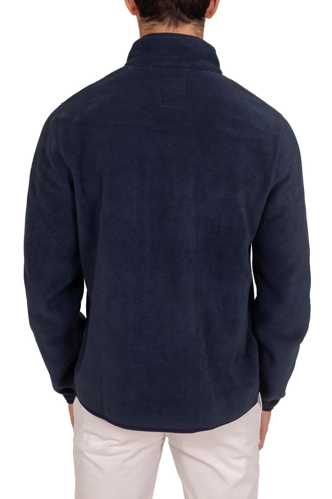 Felpa uomo in pile con mezza zip 3/5