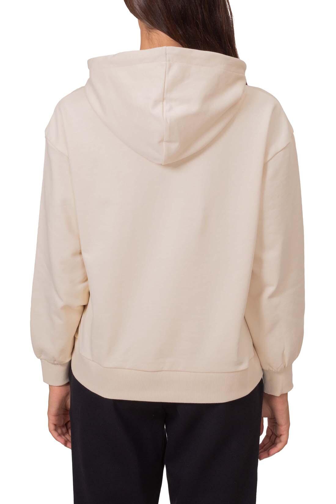 Felpa donna estiva con cappuccio e logo 3/5