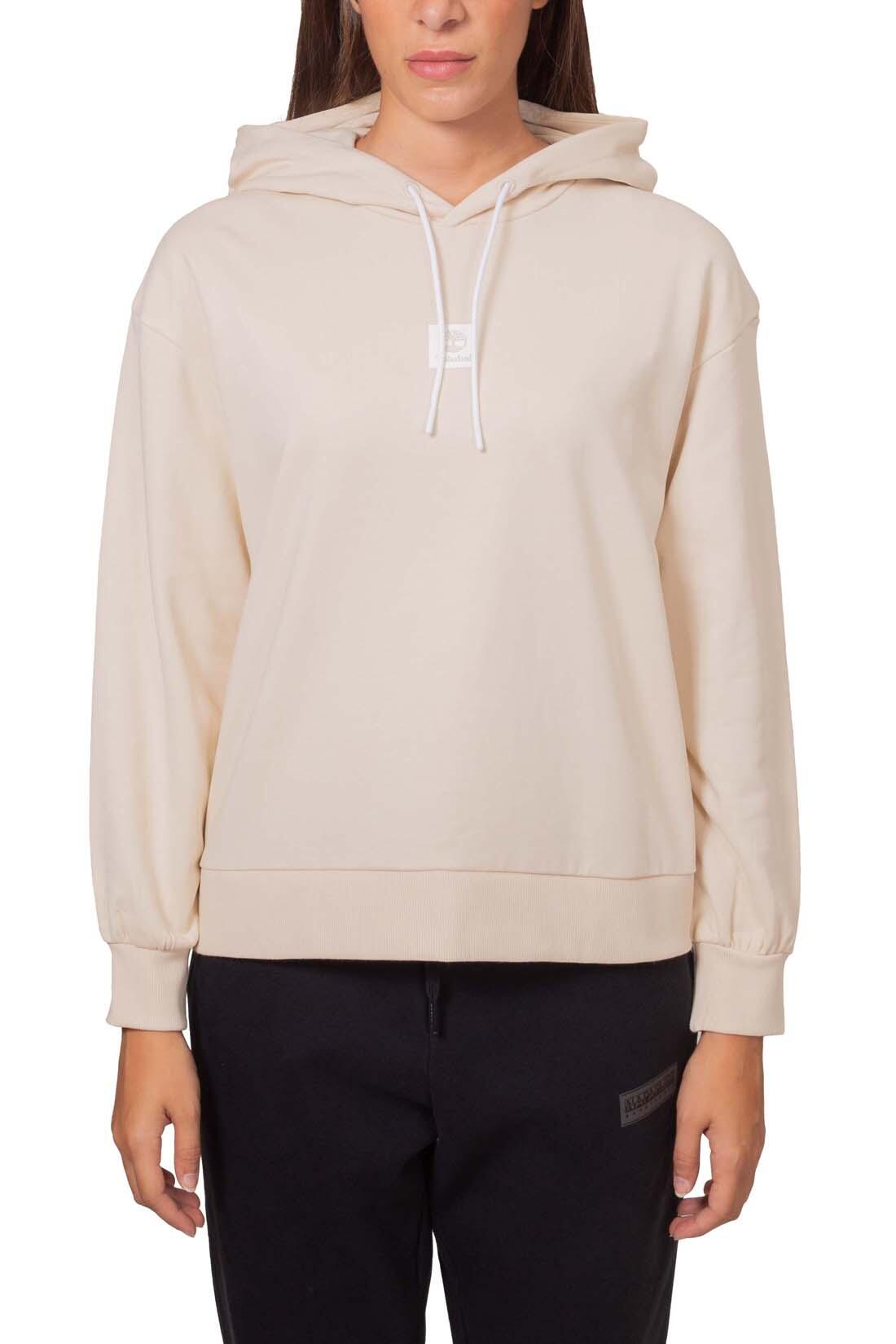 Felpa donna estiva con cappuccio e logo 2/5