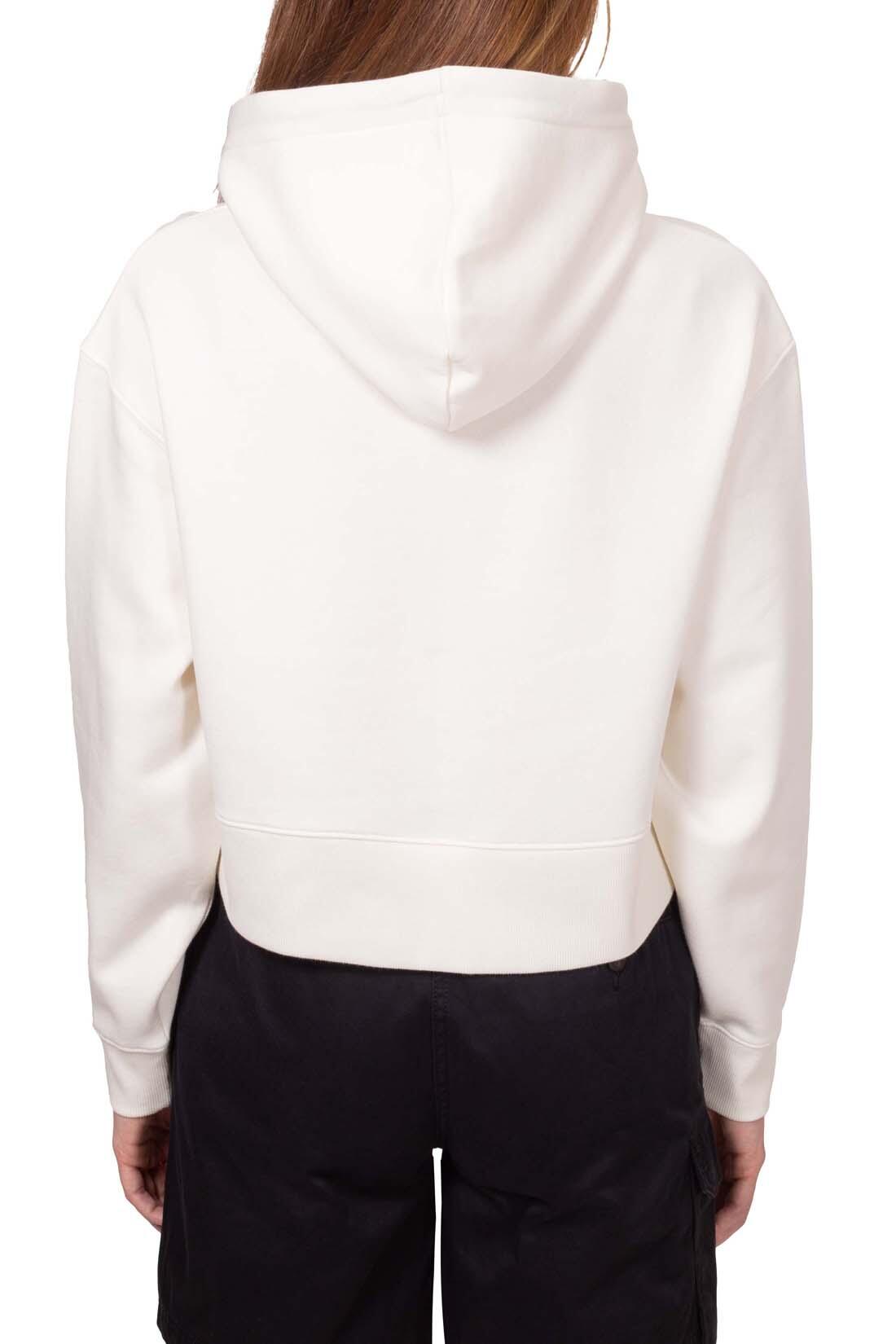 Felpa invernale donna corta con logo signature 3/5