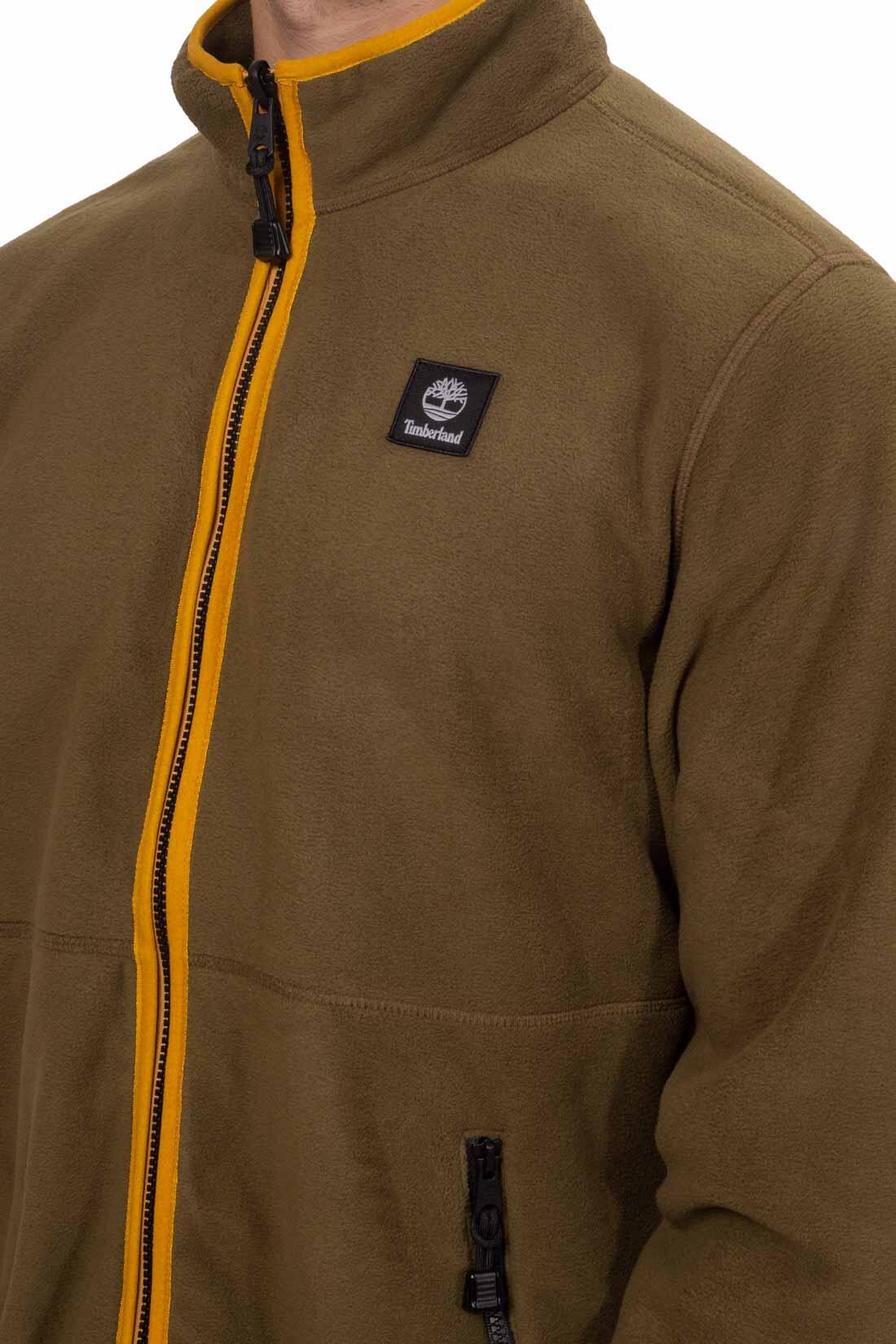 Pile uomo con zip e patch logo 4/5