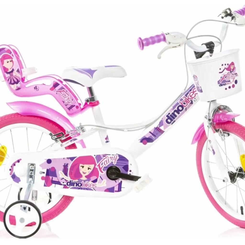 Atraktívny dievčenský bicykel Dino bikes FAIRY 16" biely