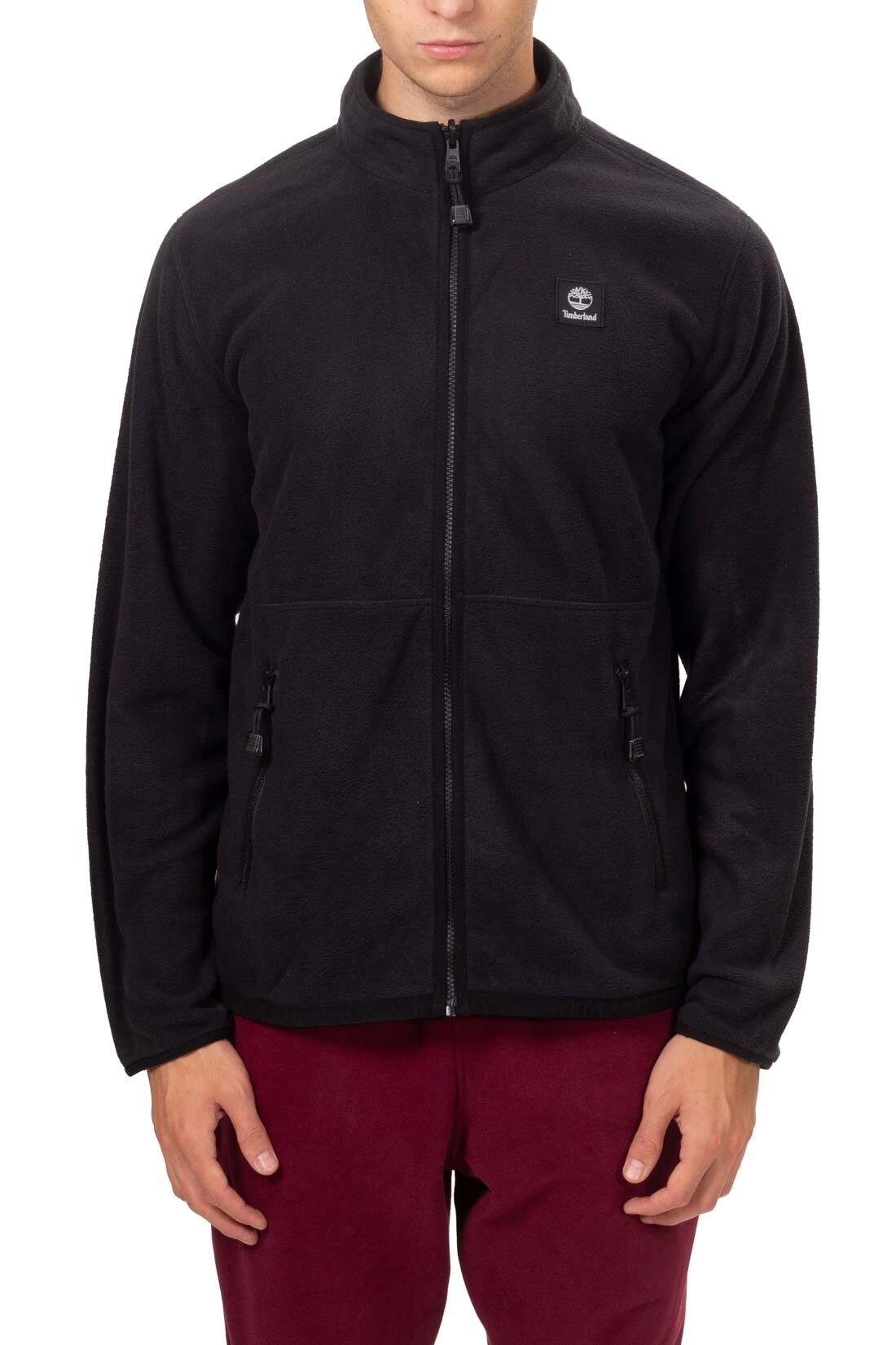 Pile uomo con zip e patch logo 2/5