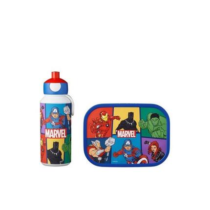 PACK DE ALMUERZO FIAMBRERA Y BOTELLA INFANTIL MEPAL AVENGERS