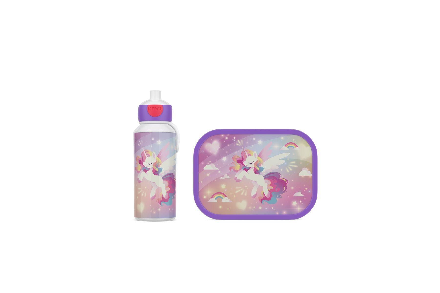 MEPAL Conjunto de Lancheira e Biberão Infantil MEPAL Unicorn Glow