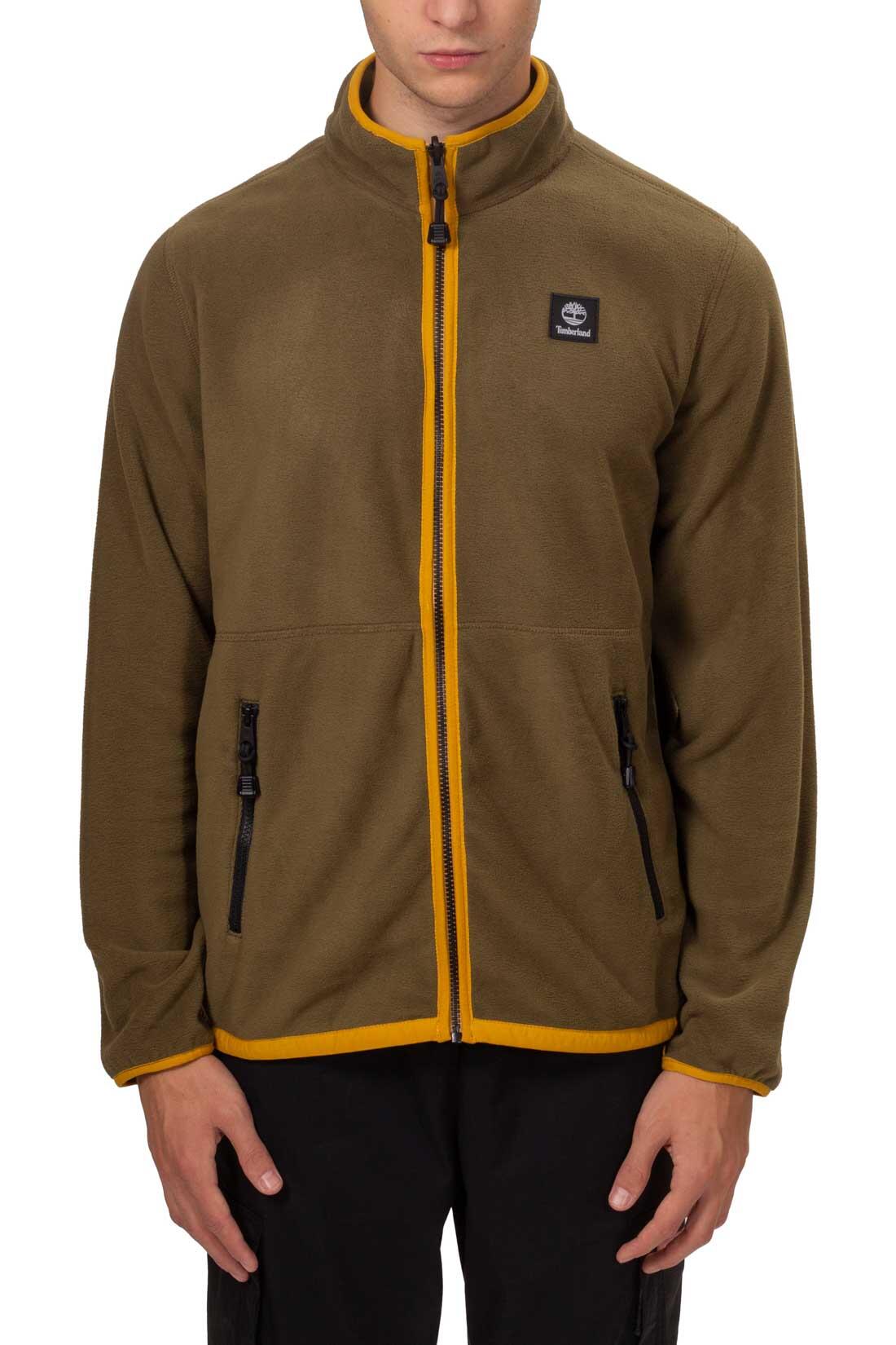 Pile uomo con zip e patch logo 2/5