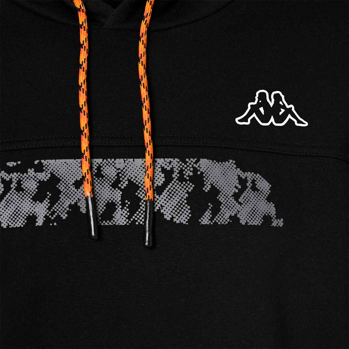 Sudadera Kappa Gino con Capucha Negra para Hombre 4/5