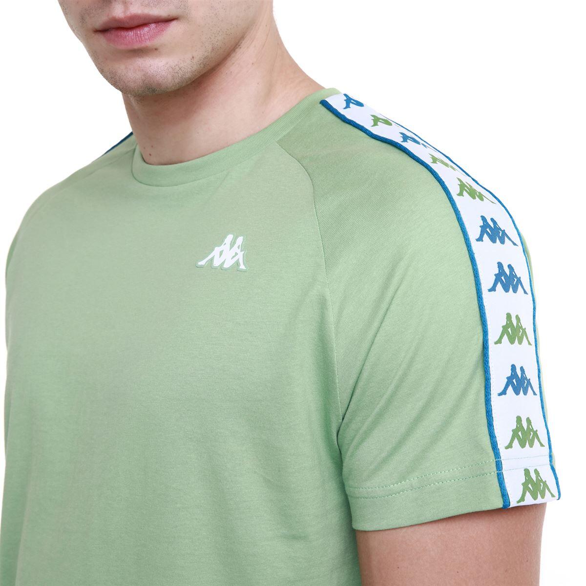 T shirt maglietta da uomo in cotone verde da sport street 4/7
