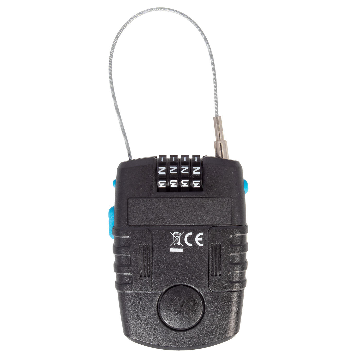 M-Wave Zahlenschloss Lock n Roll Alarm, Schwarz 2/7