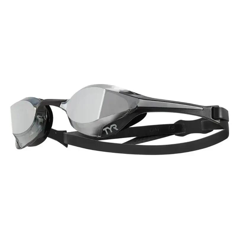 TYR Tracer X Elite Mirrored Racing Goggles Silver/Black