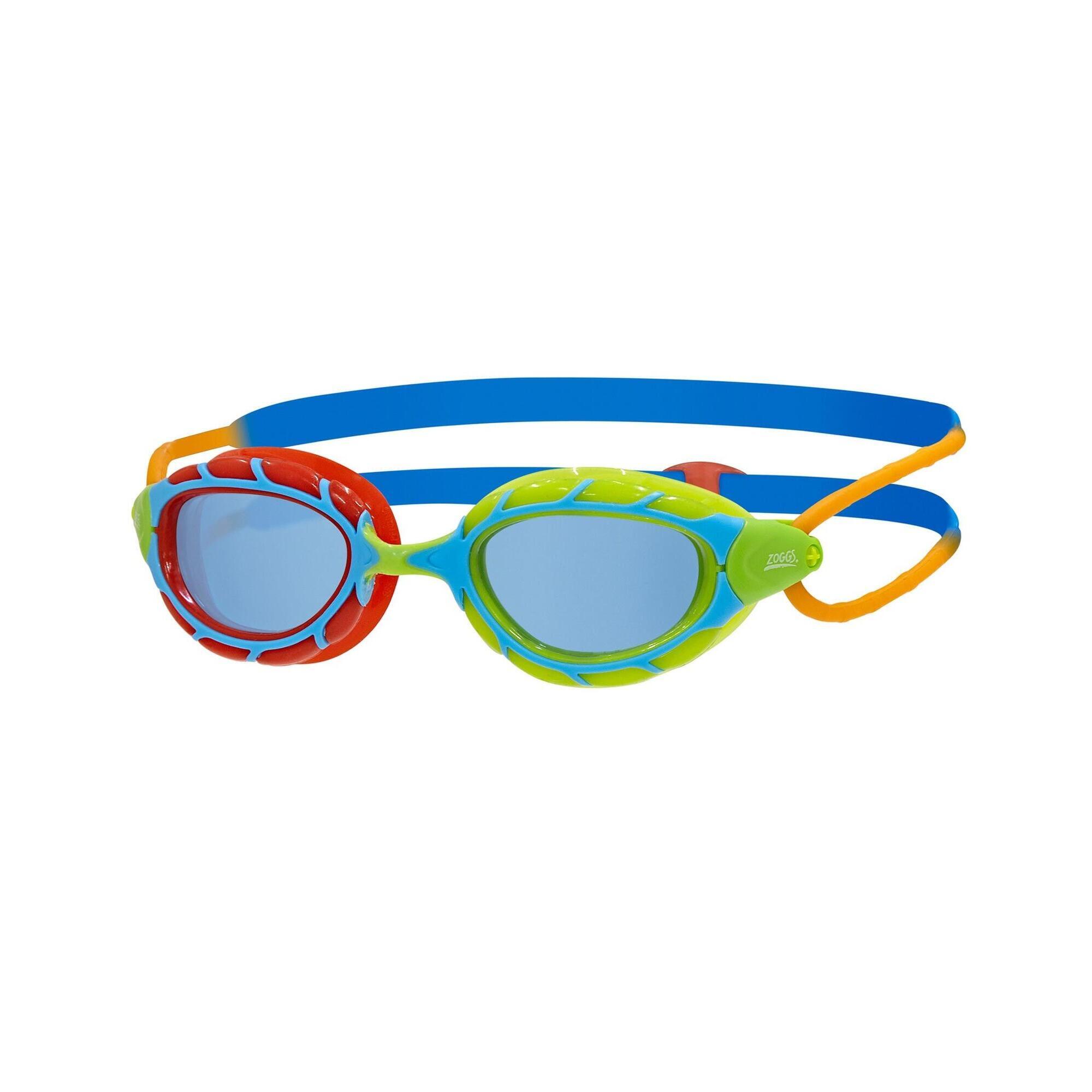 Gogle Zoggs Predator Junior – Niebieskie / Czerwone / Przyciemniane Na Niebiesko