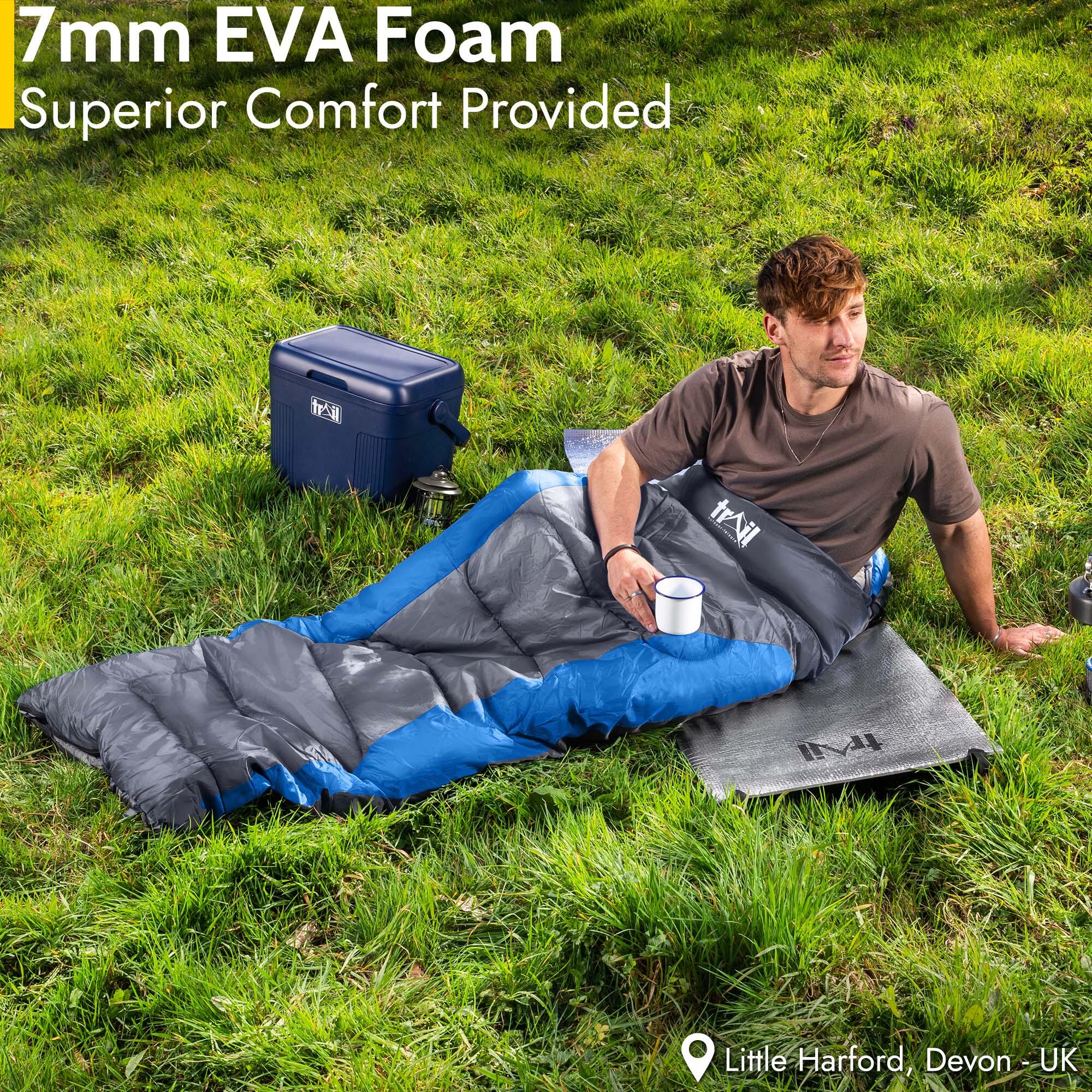 Foil Camping Mat 7mm Thick Aluminium Sleeping Roll Pad Waterproof Thermal Trail 2/7
